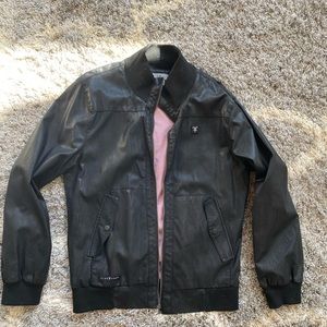 Five Four Leather Style Bomber Jacket